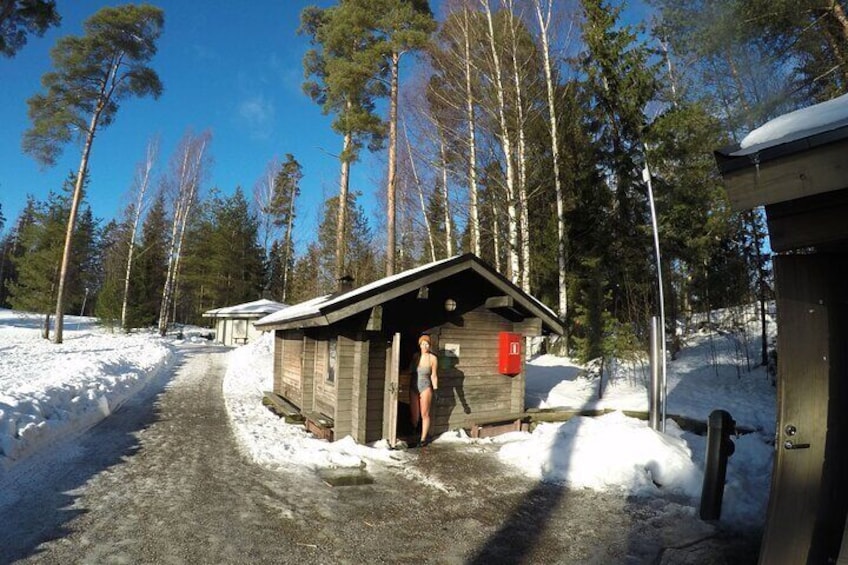 Hike in a National Park and Experience a Finnish Sauna by a Lake