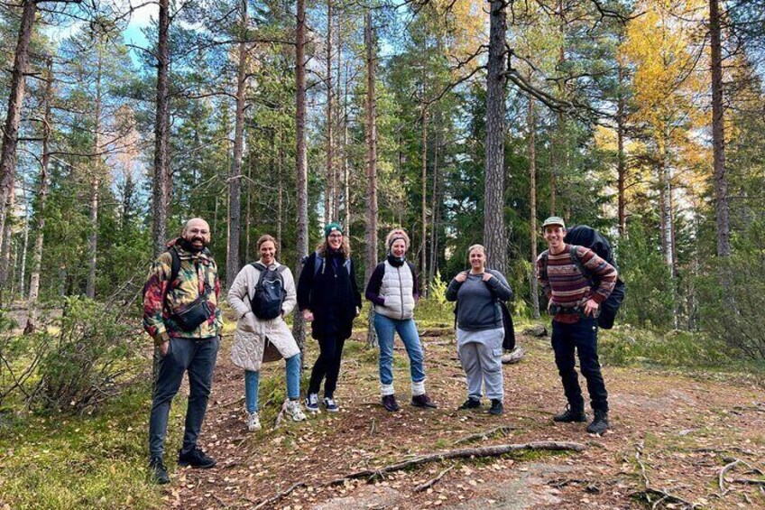 National Park Hike & Finnish Smoke Sauna Experience with Campfire Lunch