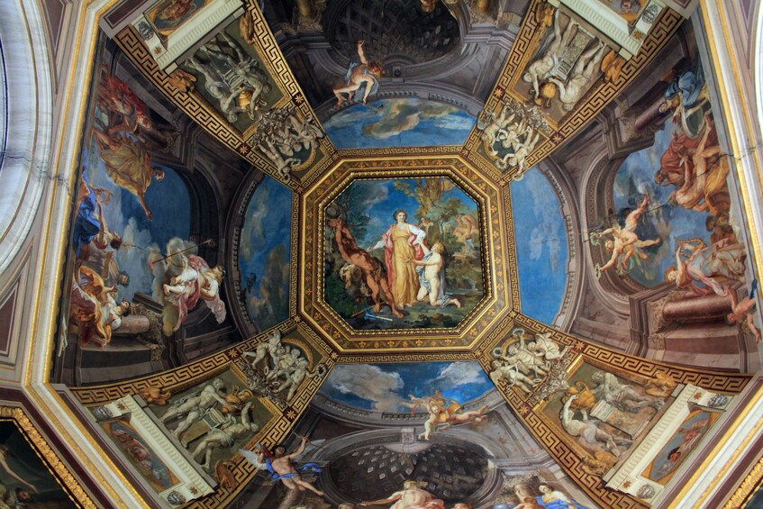 Painting of the ceilings in the Vatican Museum 