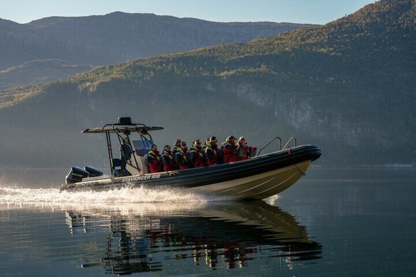 Our RIB-Boat in the Lysefjord