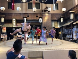 Wrestle with a Sumo Wrestler on Real Sumo Ring in Ryogoku