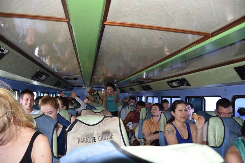 Guests sitting aboard a ferry in Krabi 