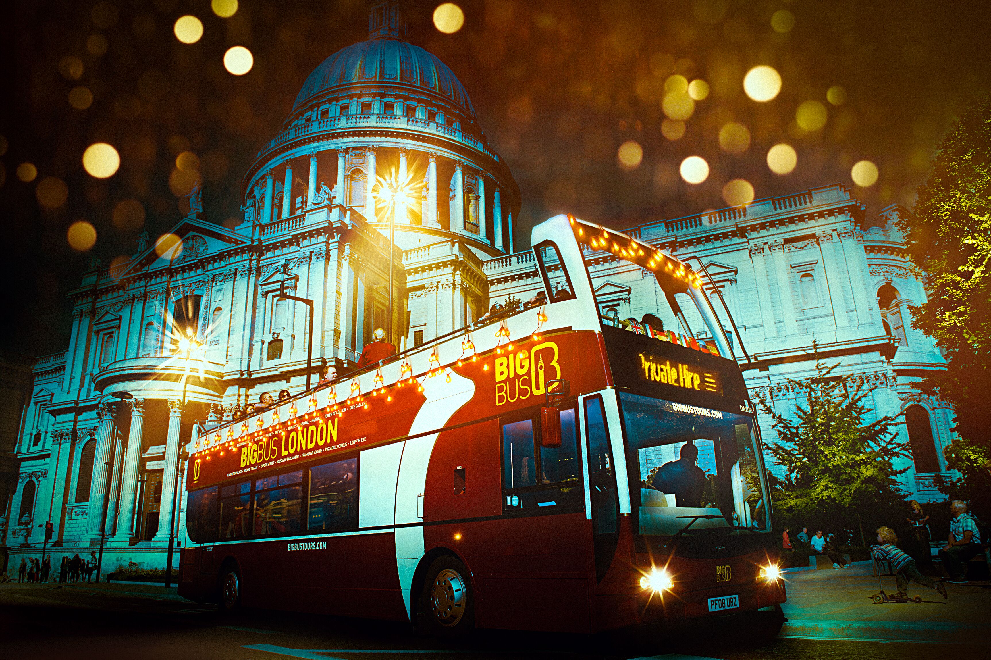 london bus tour night