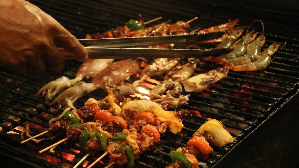 Grilled food in Phnom Penh