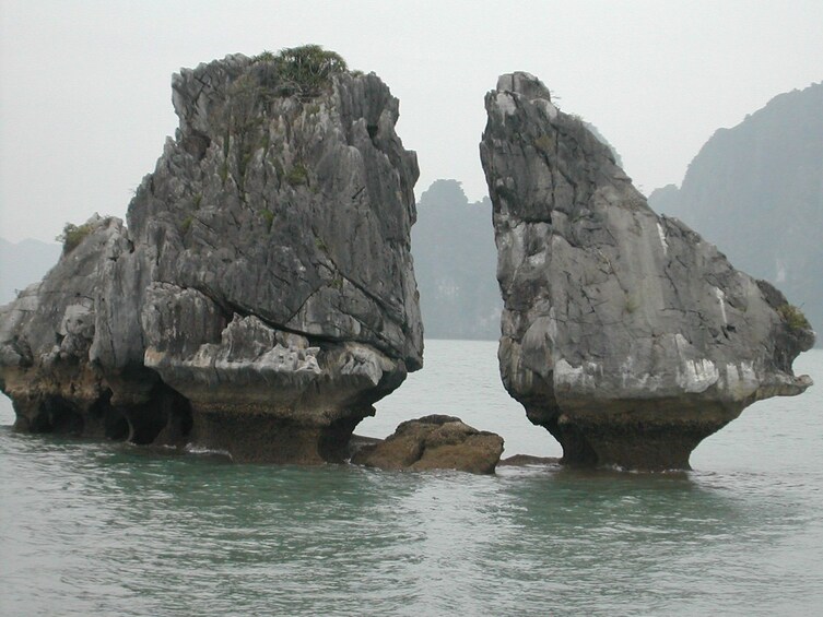 Rock formation in Halong Bay
