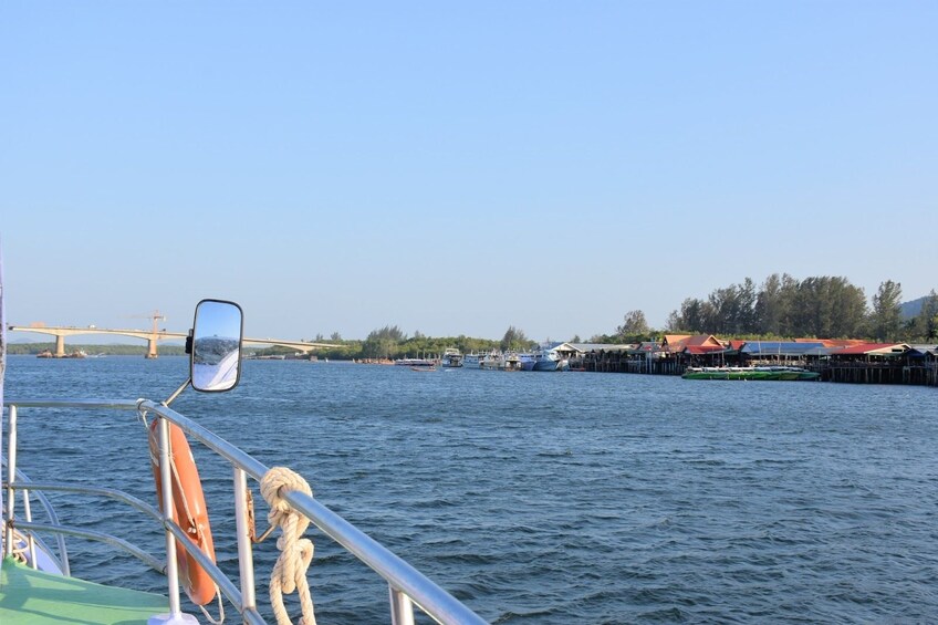 View off side of ferry in Thailand