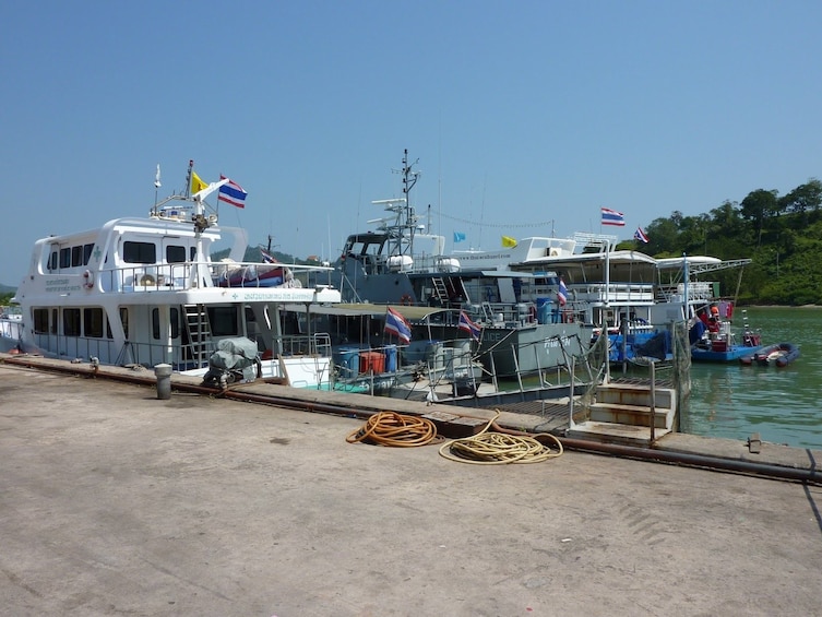 Docked boats in Phuket