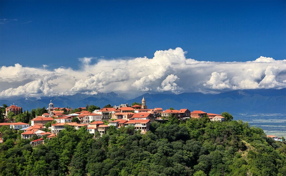 Show item 1 of 4. Mountain-top town of Signagi in Georgia