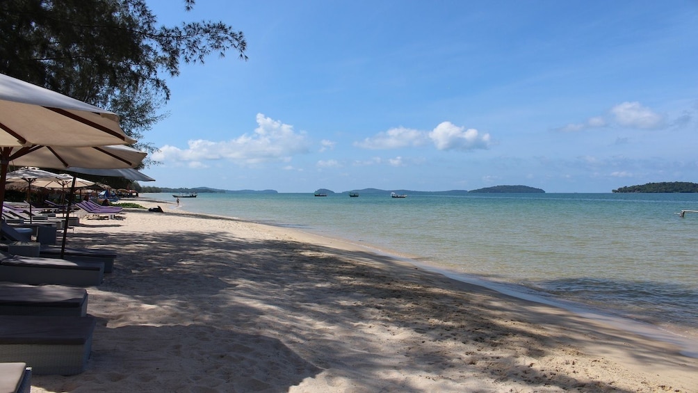 White-sand beaches on three of Sihanoukville’s offshore islands