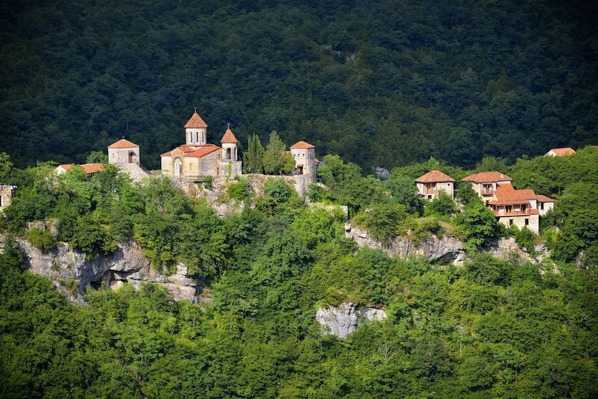 Show item 3 of 4. Ancient town on a mountain in Georgia