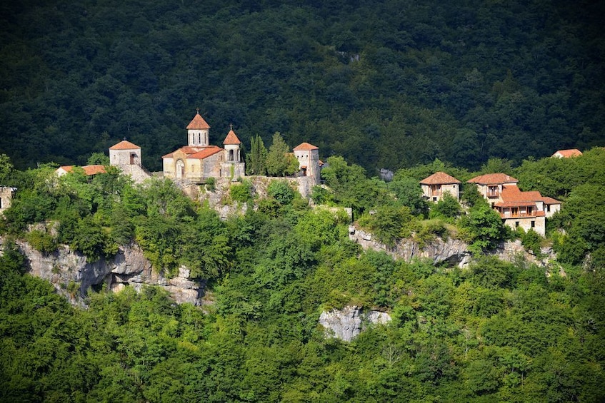 Ancient town on a mountain in Georgia