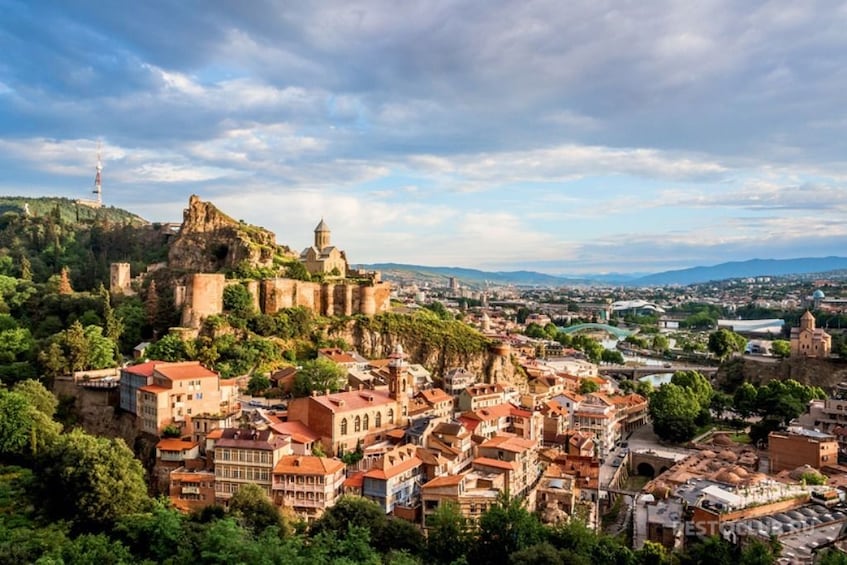 Show item 4 of 4. Hilltop town of Tbilisi in Georgia