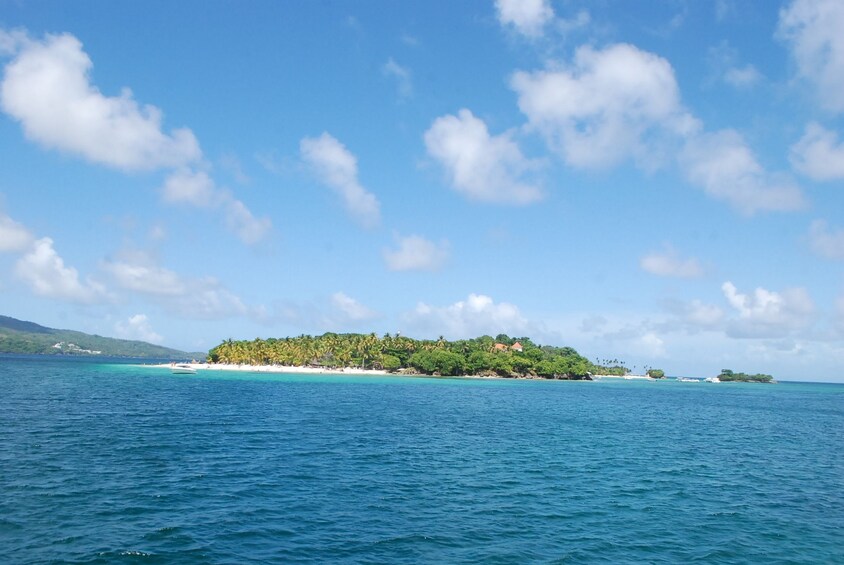 View of Cayo Levantado from the ocean