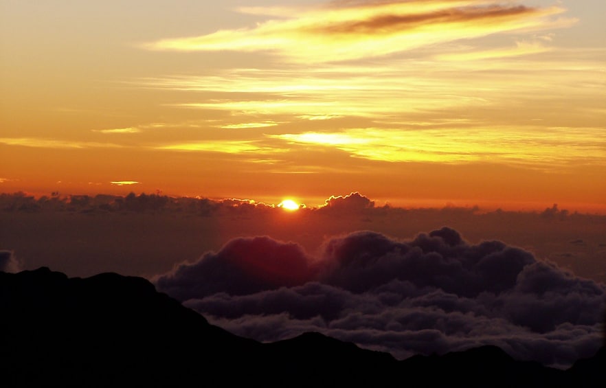 Sunrise view from the top of Mt. Haleakala.