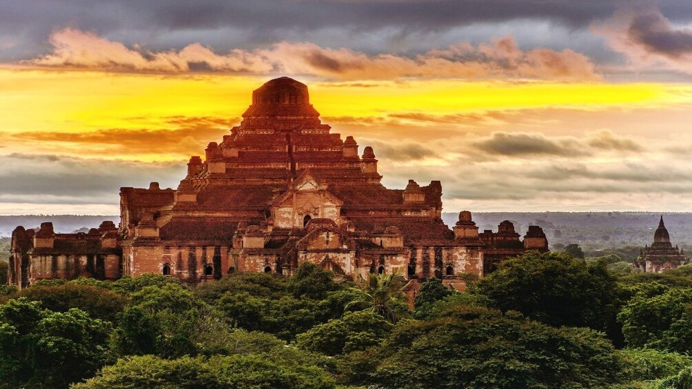 Temple in Old Bagan, Myanmar at sunset