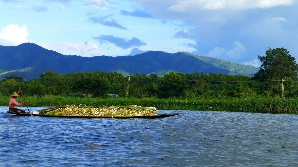 Boat on Inle Lake in Myanmar