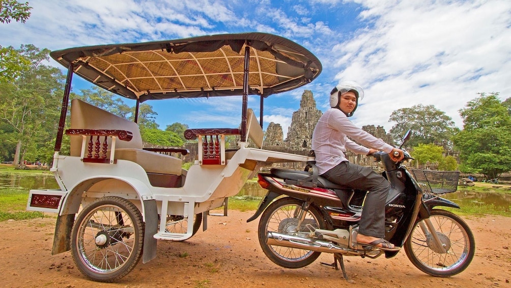 Man on a Tuk-Tuk in Siem Reap 