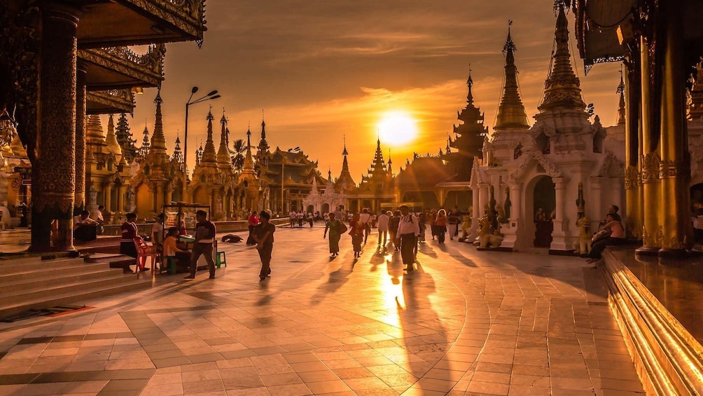 Yangon, Myanmar at dusk