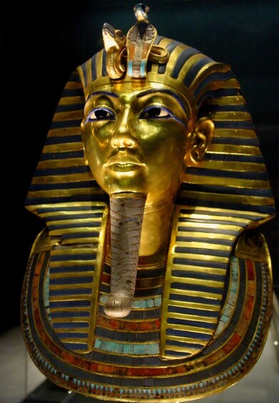 Show item 5 of 7. Golden bust of an Egyptian Pharoah