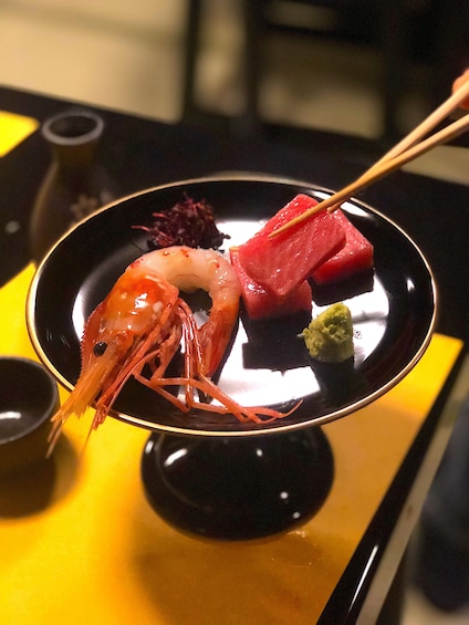 A shrimp dish at a Japanese restaurant