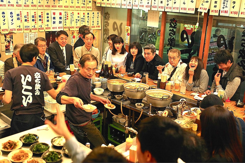 Busy local restaurant in Shibuya