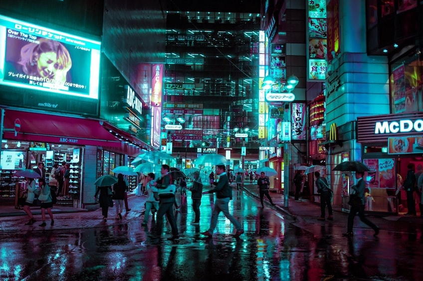 Night street view in Shibuya