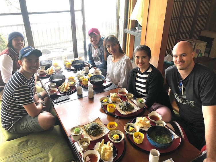 Group of people in a Kyoto restaurant