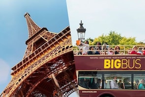 Eiffel Tower Second Level With Host + Big Bus 1-Day Pass
