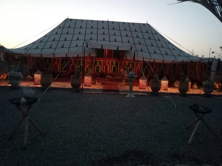 Large dining tent in Adagir, Morocco