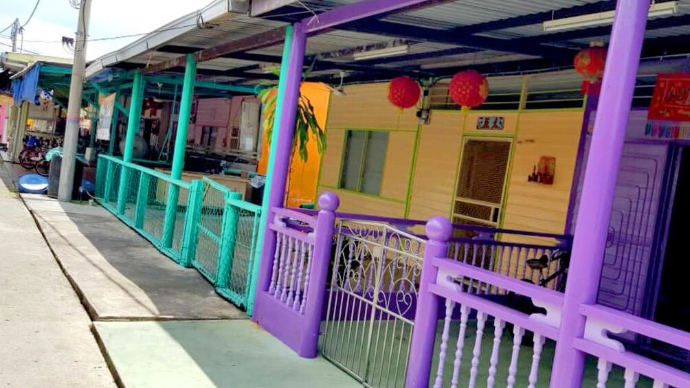 Multi colored porch on Ketam Island