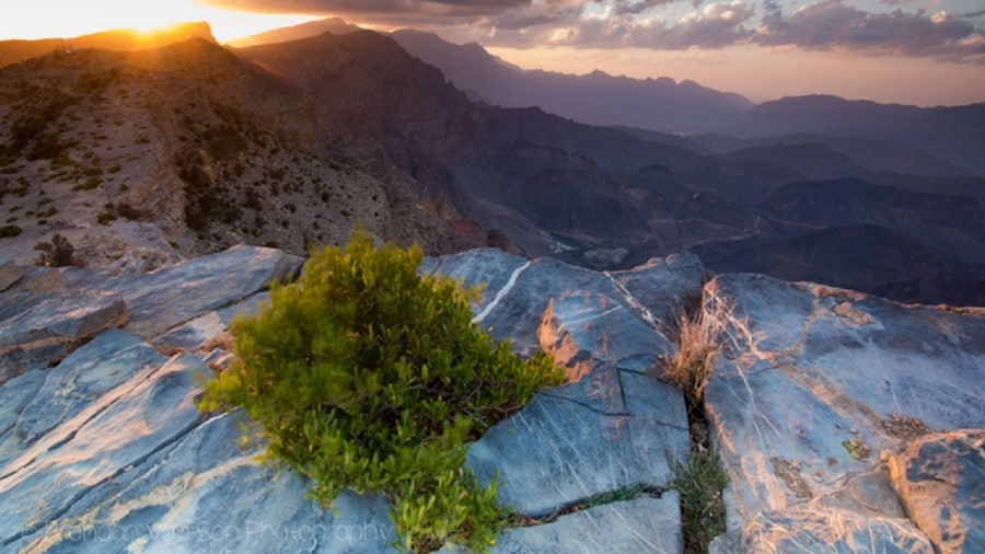 View of the scenery at Jebel Shams