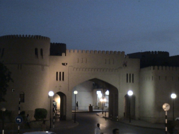 The Nizwa Fortress at night