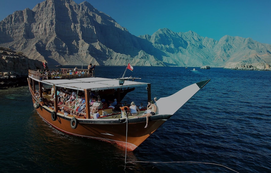 Dhow cruise on a fjord in Khasab