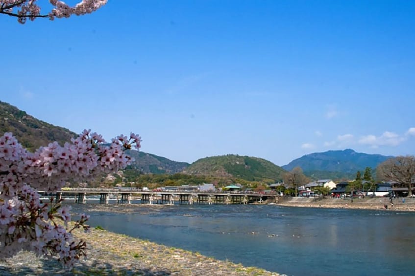 Lake and mountains in Japan