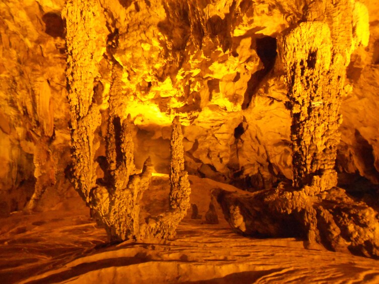 Stalagmites of Nguom Ngao Cave in Vietnam