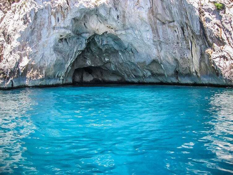Entrance to the Blue Grotto sea cave in Italy
