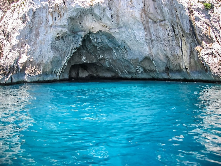 Entrance to the Blue Grotto sea cave in Italy