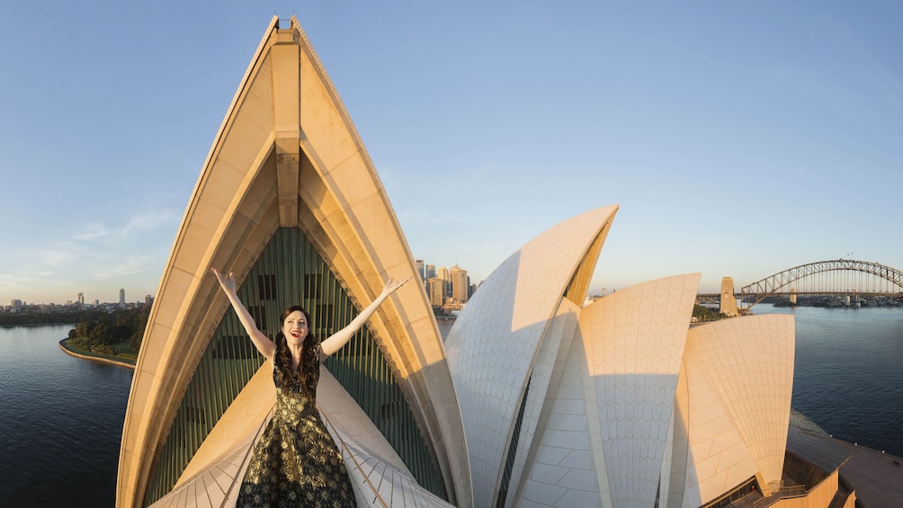Woman at the Sydney Opera House