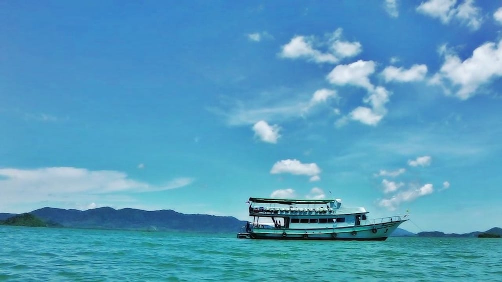 Boat cruising around Ao Phang Nga National Park

