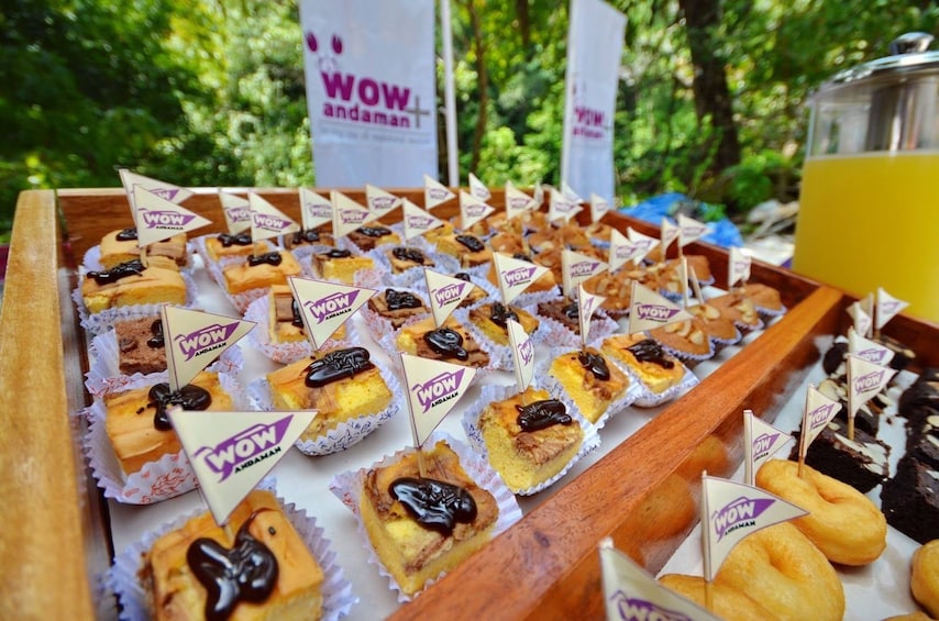 Pastries for tour guests on Similan Islands in Thailand