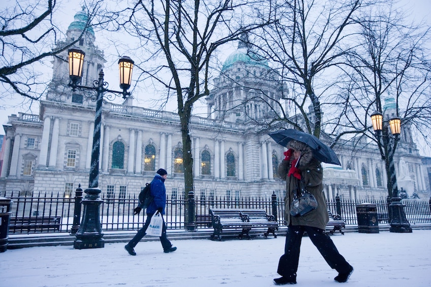 Belfast City Hall during the winter time