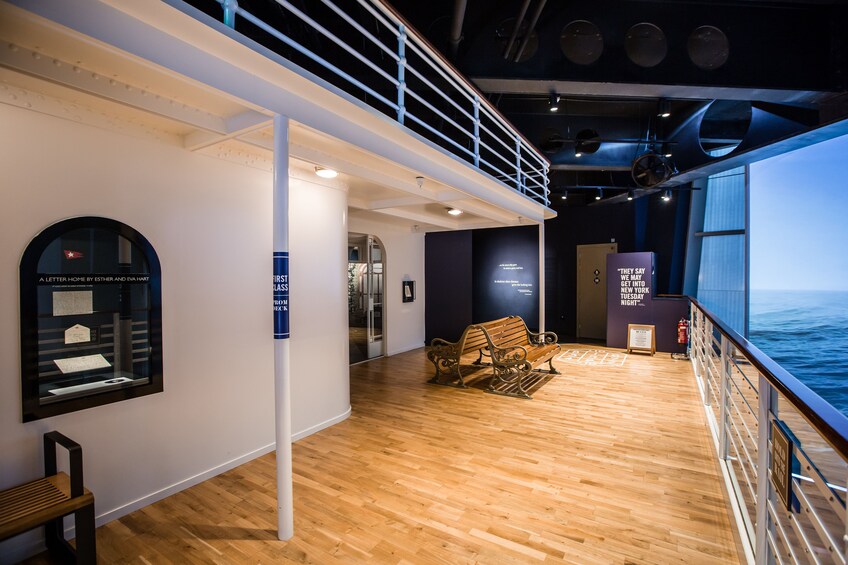 Recreation of the deck of the Titanic at the Titanic Experience in Ireland
