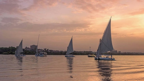 Visita a las pirámides de Giza con almuerzo y paseo en faluca por el Nilo