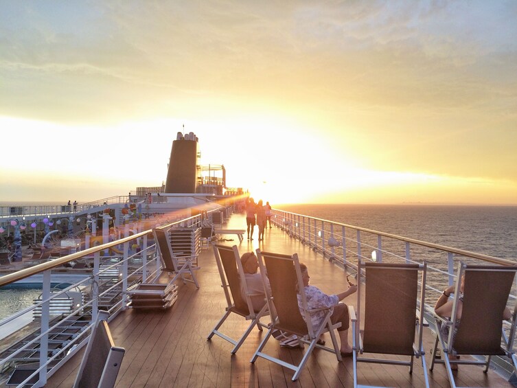 Deck of a cruise boat in Dubai