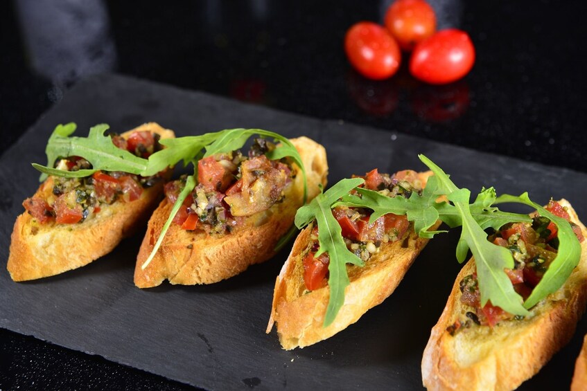 Close-up of some delicious Venetian cicchetti