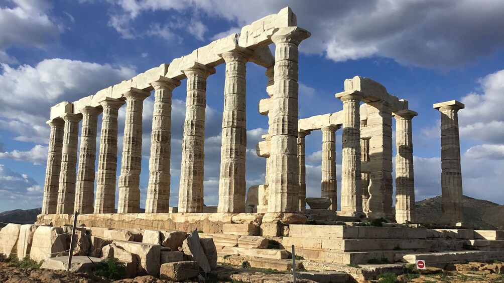 The Ancient Greek temple of Poseidon at Cape Sounion