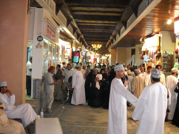 Bustling market in Oman