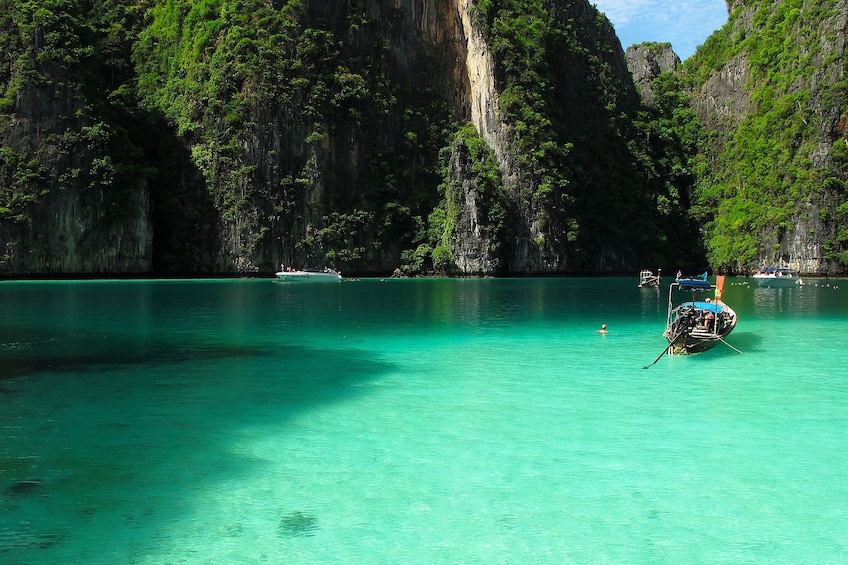 Wooden boat on Phi Phi Islands