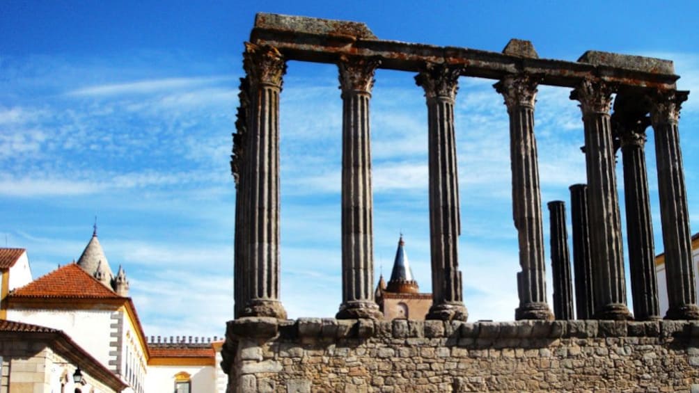 Ruins of pillars in Evora