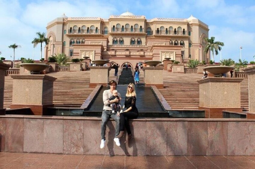 Family at Emirates Palace in Abu Dhabi